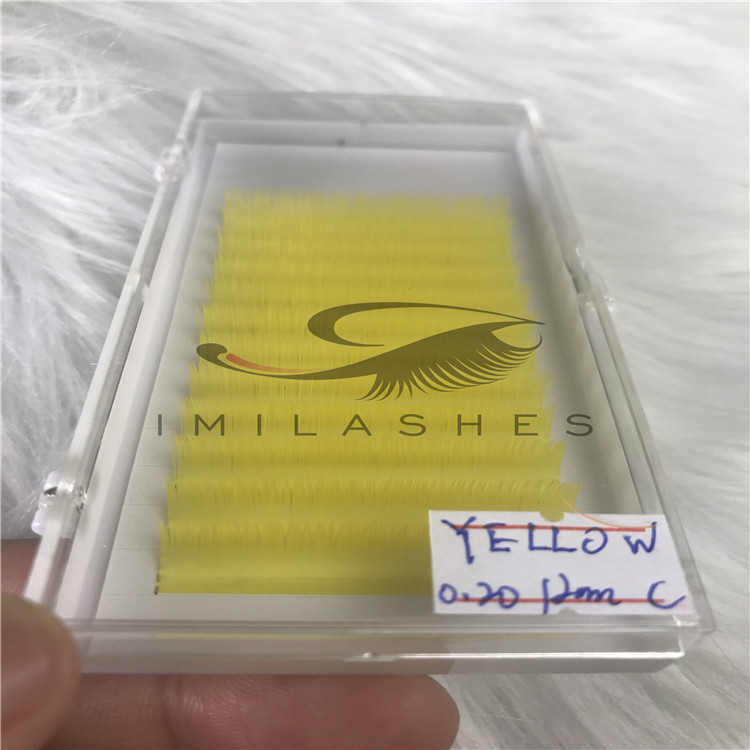 China lash extensions vendor wholesale colored flat lash extensions